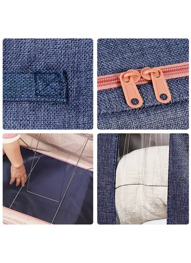 21L Small Size Dual Opening Summer Clothes Storage Bag With Transparent Window TB-0432 - Sky Blue