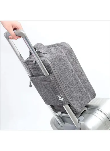 3 Pair Shoes Holder Bag, Portable Shoes Pouch, Travel Shoe Storage Organizer (W30 x D21.5 x H9)cm - Black / S