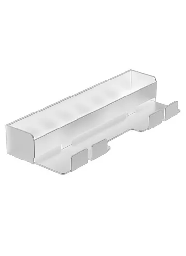 Stainless Steel Hair Styling Tool Organizer Wall Mounted Rack No Drill Storage Holder - White