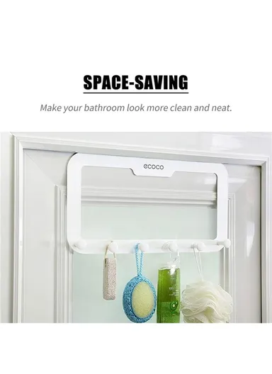 Heavy Duty Wall Hook Rack, Space-Saving Carbon Steel Hanger with Easy No-Drill Installation