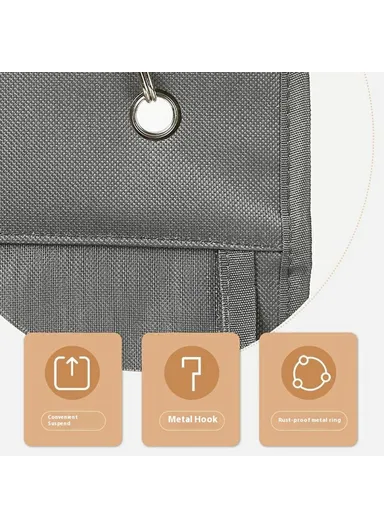 26-Pocket Hanging Storage Bag, Clothes, Pants &amp; Underwear Space-Saving Wardrobe Organizer (W21.5 x H138)cm - White