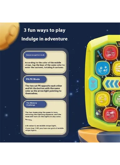 Five Star Toys 2-Player Battle Game Toy Interactive Memory Training Toy for Kids - Black