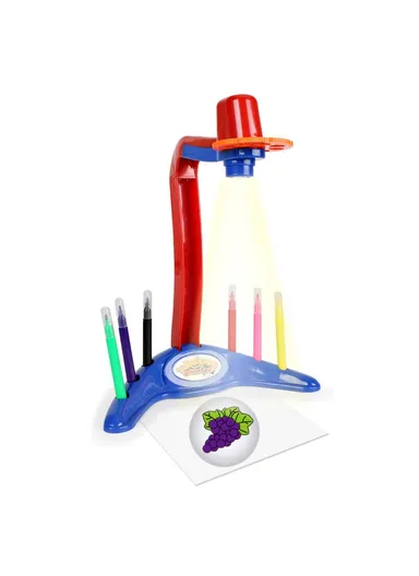 Multi-functional Slide Projector for Kids Creative Painting Projection Puzzle Game - Red