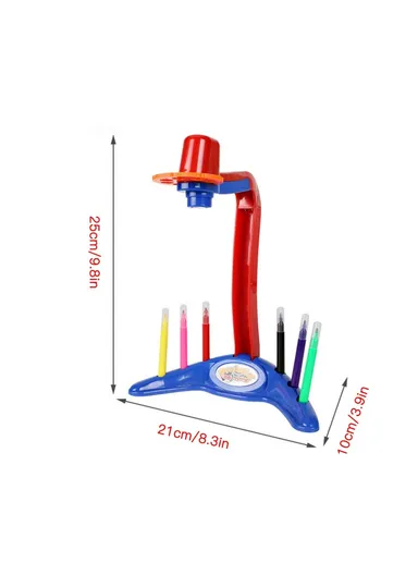 Multi-functional Slide Projector for Kids Creative Painting Projection Puzzle Game - Red