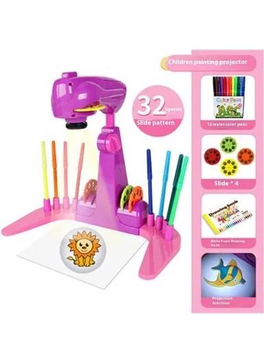 Drawing Projector for Kids Tracing Drawing Projector Toy Sketcher with Light YM133 - Purple