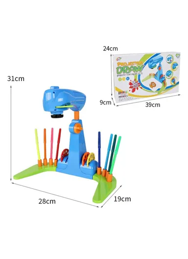 Drawing Projector for Kids Tracing Drawing Projector Toy Sketcher with Light YM133 - Blue