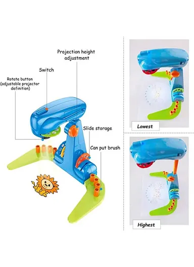 Drawing Projector for Kids Tracing Drawing Projector Toy Sketcher with Light YM133 - Blue