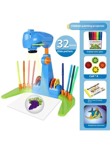 Drawing Projector for Kids Tracing Drawing Projector Toy Sketcher with Light YM133 - Blue