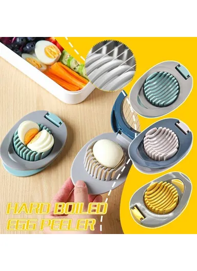 Egg Slicer 304 Stainless Steel Cutting Wires Egg Cutter Salted Duck Egg Divider Kitchen Tool - Grey &amp; Red