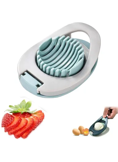 Egg Slicer 304 Stainless Steel Cutting Wires Egg Cutter Salted Duck Egg Divider Kitchen Tool - Green