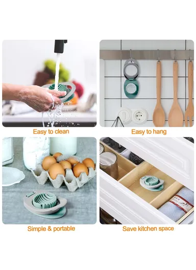 Egg Slicer 304 Stainless Steel Cutting Wires Egg Cutter Salted Duck Egg Divider Kitchen Tool - Green
