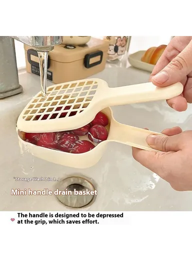 Kitchen Fruit Washing Strainer PP Basket with Lid Home Fruit Vegetable Washing Bowl Drainer