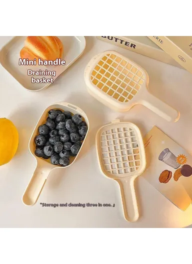 Kitchen Fruit Washing Strainer PP Basket with Lid Home Fruit Vegetable Washing Bowl Drainer