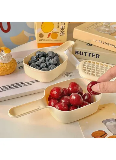 Kitchen Fruit Washing Strainer PP Basket with Lid Home Fruit Vegetable Washing Bowl Drainer