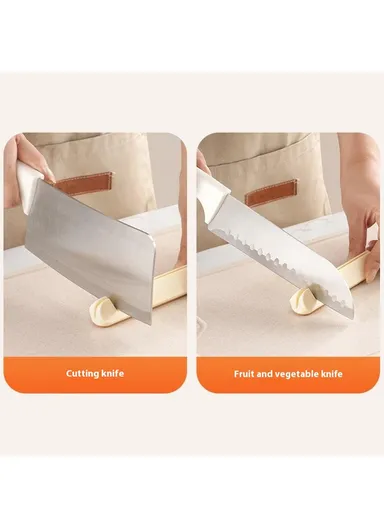 Effortless Kitchen Knife &amp; Cleaver Sharpener with Safety Hand Guard (L11 x W2.7)cm - Orange