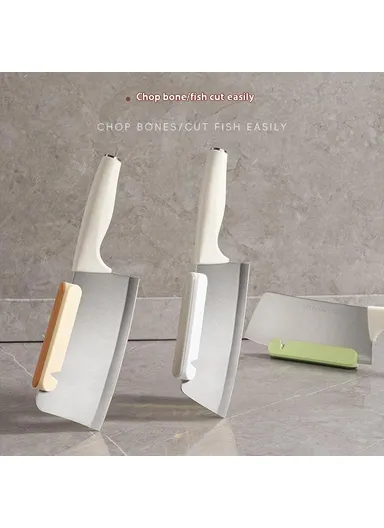 Effortless Kitchen Knife &amp; Cleaver Sharpener with Safety Hand Guard (L11 x W2.7)cm - Orange