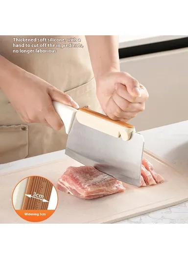 Effortless Kitchen Knife &amp; Cleaver Sharpener with Safety Hand Guard (L11 x W2.7)cm - Orange