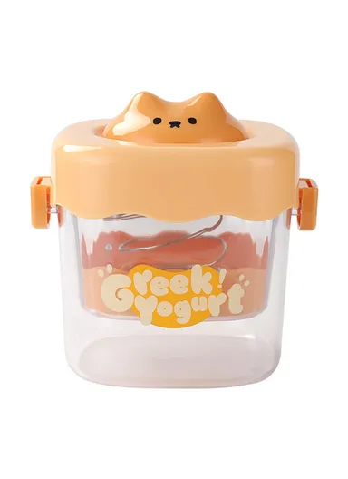 Cartoon Design Greek Yogurt Strainer Cold Brew Yogurt Separator Whey Filter ( BPA Free , No FDA ) - Orange