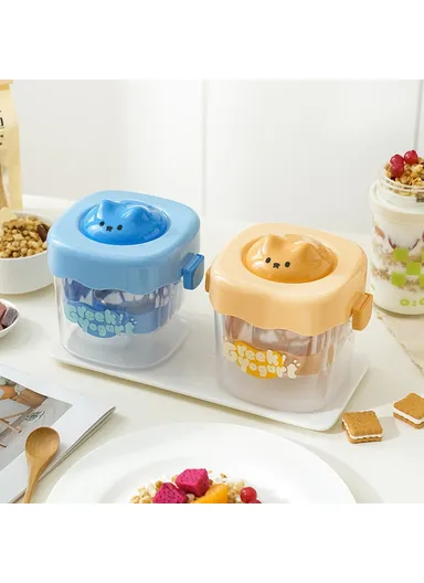 Cartoon Design Greek Yogurt Strainer Cold Brew Yogurt Separator Whey Filter ( BPA Free , No FDA ) - Orange