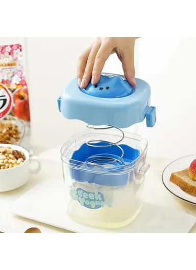 Cartoon Design Greek Yogurt Strainer Cold Brew Yogurt Separator Whey Filter ( BPA Free , No FDA ) - Orange