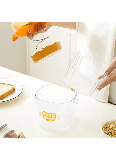 Cartoon Design Greek Yogurt Strainer Cold Brew Yogurt Separator Whey Filter ( BPA Free , No FDA ) - Orange