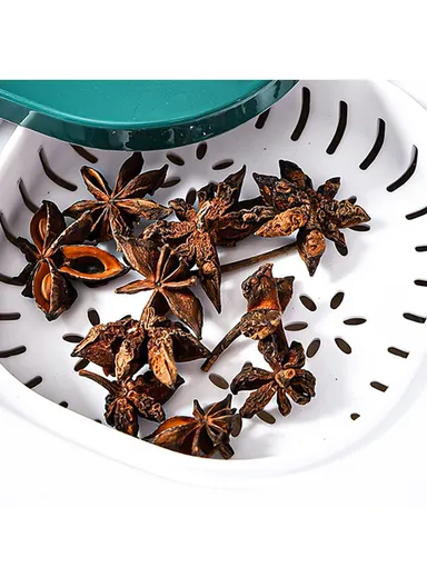 Rice Dispenser Grain Container Storage Cereal Dispenser Bucket for Kitchen Soybean Corn One Key Output  - Grey