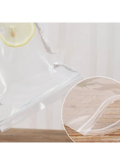 100-Pcs Clear Storage PE Bags Resealable Ziplock Sealing Pouches MX-054 (L32 x W45)cm