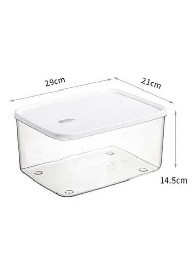 7000ml Stackable Bins Lid Cover PE+PET Containers Refrigerator Food Organizers TY-59367 (L29 x W21 x H14.5)cm
