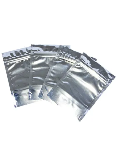 100Pcs Reusable Zipper Smell-Proof Lock Bag, Multi-Use 16C Aluminium Foil Stand Up Food Sotrage Pouches MX-009 (L20 x W5 x H30)cm