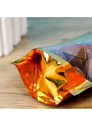 100-Pcs 16C Sealing Stand Up Bags, Transparent Window Design Food Storage Bags MX-111 (L13 x W5 x H20.5)cm