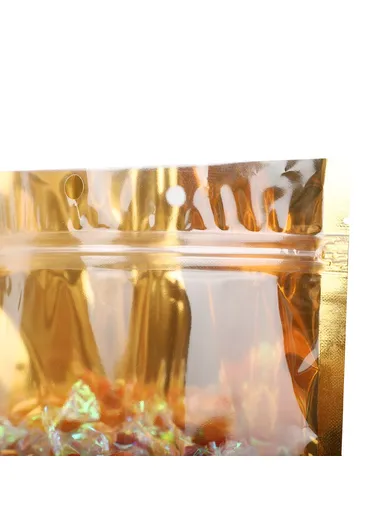 100-Pcs 16C Sealing Stand Up Bags, Transparent Window Design Food Storage Bags MX-111 (L13 x W5 x H20.5)cm