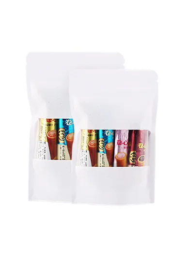 100-Pcs White Kraft Paper Bags Food Storage Pouches MX-007 (L12 x W8 x H20)cm