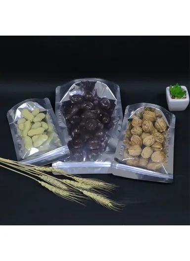 100Pcs 20C Zip Lock Aluminum Foil Stand-up Sealing Bag MX-067 (L12 x W4 x H17)cm