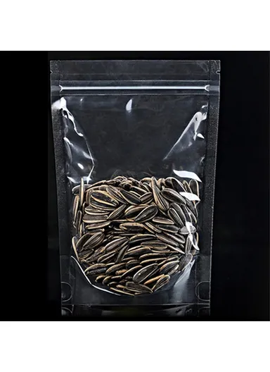 100Pcs 16C Stand Up Pouch Bag, Clear Resealable Zip Lock Food Storage Bags MX-010 (L20 x W5 x H30)cm