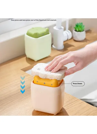 Cute Cat Shaped Dish Soap Dispenser Kitchen Sink Liquid Soap Pump Detergent Dispenser - Green