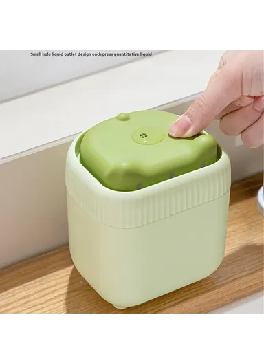 Cute Cat Shaped Dish Soap Dispenser Kitchen Sink Liquid Soap Pump Detergent Dispenser - Green