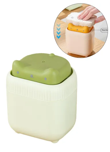 Cute Cat Shaped Dish Soap Dispenser Kitchen Sink Liquid Soap Pump Detergent Dispenser - Green