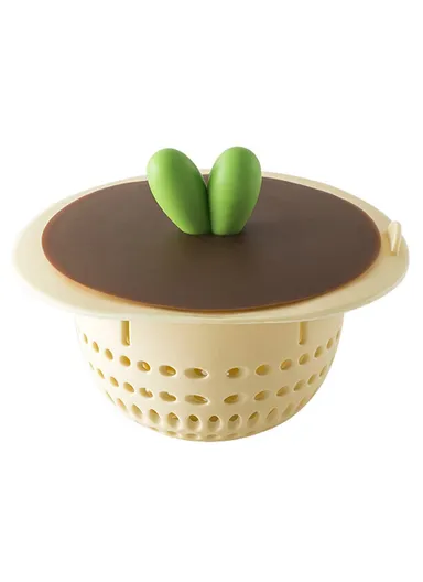 Carrot Shaped Silicone Sink Strainer Kitchen Drain Filter Basket Vegetable Washing Anti-Clog for Home - White