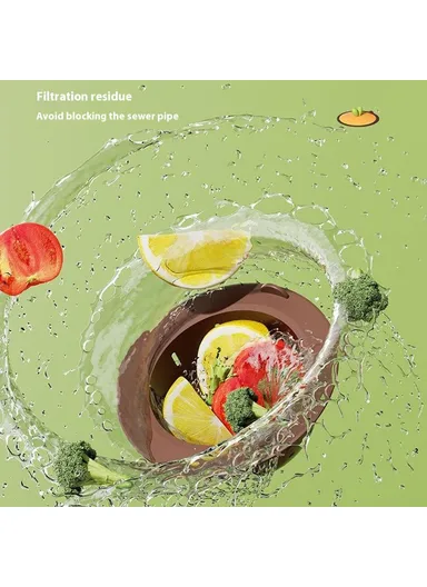 Carrot Shaped Silicone Sink Strainer Kitchen Drain Filter Basket Vegetable Washing Anti-Clog for Home - White