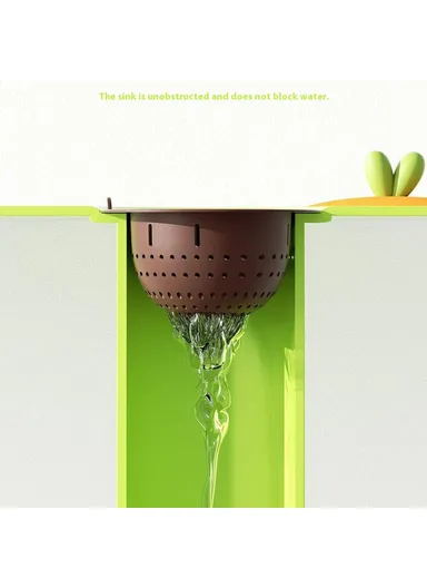 Carrot Shaped Silicone Sink Strainer Kitchen Drain Filter Basket Vegetable Washing Anti-Clog for Home - White