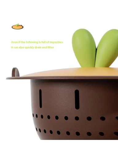 Carrot Shaped Silicone Sink Strainer Kitchen Drain Filter Basket Vegetable Washing Anti-Clog for Home - Dark Brown