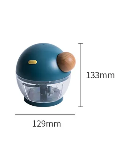 Garlic Press Mincer Pepper Chili Vegetable Meat Grinder Hand Pull Type Chopper Hand Powered Portable Food Processor - Light Green