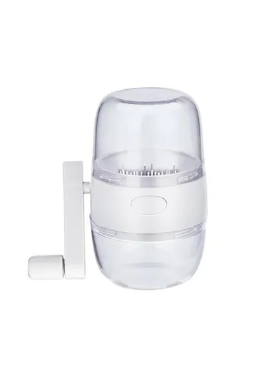 Manual Nut Chopper Grinder, Dried Fruit Crusher &amp; Peanut Masher (L10 x W15.5 x H15)cm - White