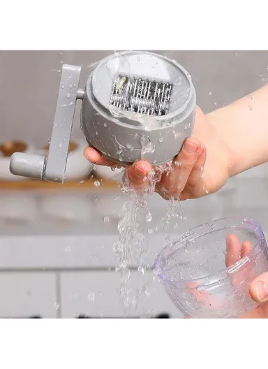 Manual Nut Chopper Grinder – Dried Fruit Crusher and Peanut Masher - Grey