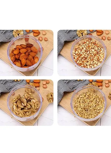 Manual Nut Chopper Grinder – Dried Fruit Crusher and Peanut Masher - Grey