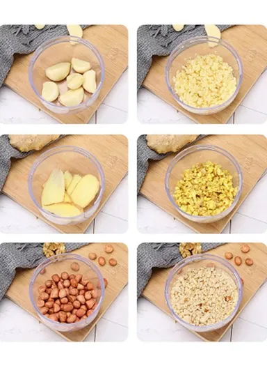 Manual Nut Chopper Grinder – Dried Fruit Crusher and Peanut Masher - Grey