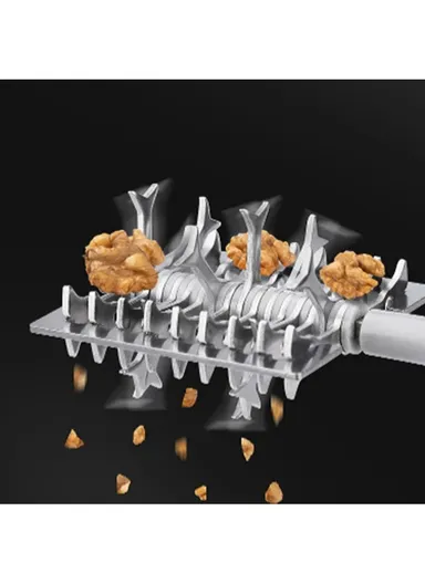 Manual Nut Chopper Grinder – Dried Fruit Crusher and Peanut Masher - Grey