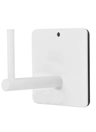 2-Pcs Column Shape Carbon Steel Magnetic Hook Kitchen Refrigerator Hanging Hook - White