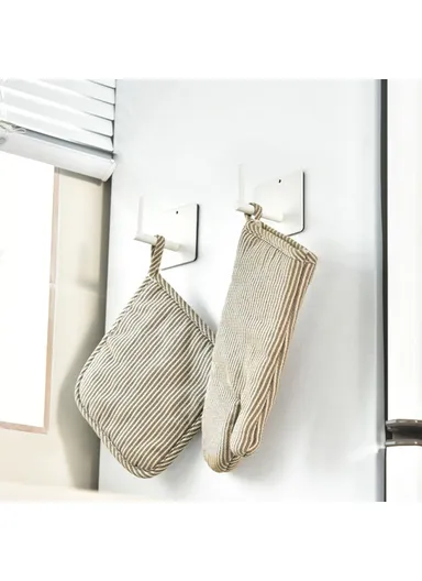 2-Pcs Column Shape Carbon Steel Magnetic Hook Kitchen Refrigerator Hanging Hook - White