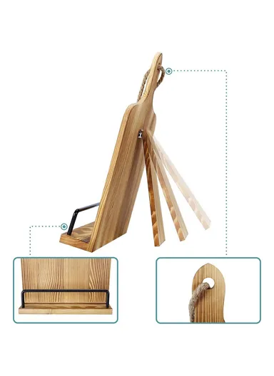 Kitchen Wooden Recipe Tablet Holder Restaurant Menu Stand Display Rack